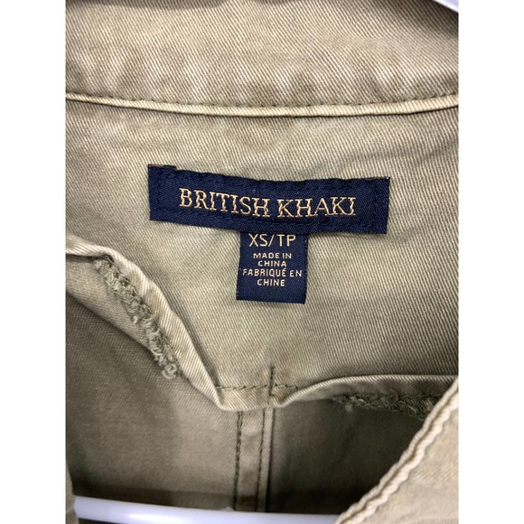 British Khaki Army Green Vest Blazer Button Up with Waist Tie Size XS - Picture 4 of 7